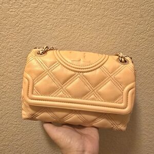 Tory Burch Small Fleming Convertible Shoulder Bag Jackfruit